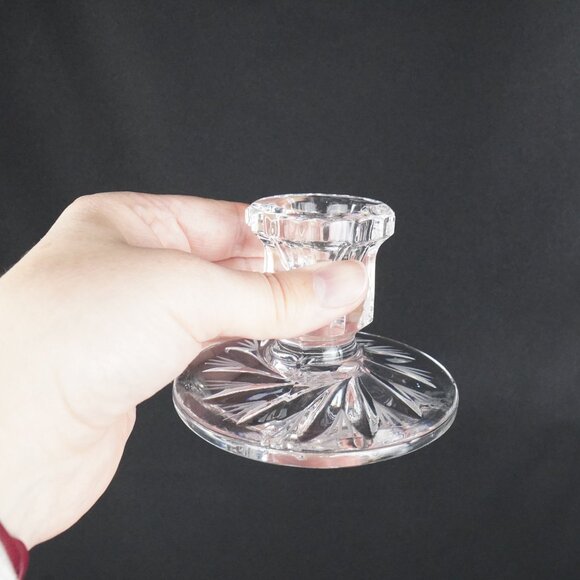 Set of 3 Candle Holders Mixed dArques Crystal and Glass Taper Candle Holder Set - Picture 7 of 16